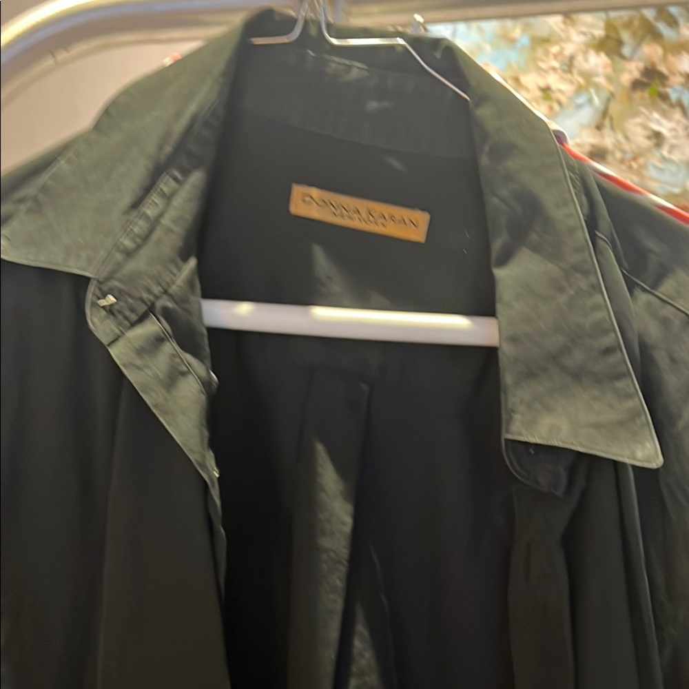 Donna Karan Men's Black long sleeve button down size 17